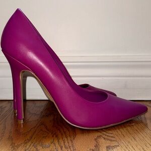 Fergalicious Magenta High Heel Pumps with Pointed Toe